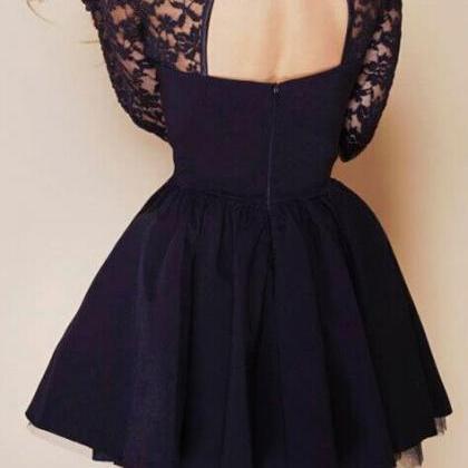 Halter Stitching Lace Dress
