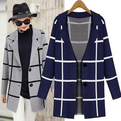 Fashion Checkered Single Breasted Jacket 2415066 on Luulla