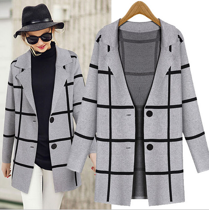 Fashion Checkered Single Breasted Jacket 2415066 on Luulla